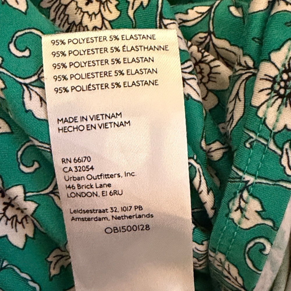 FREE PEOPLE Green Floral Sarong size Large - Picture 6 of 6